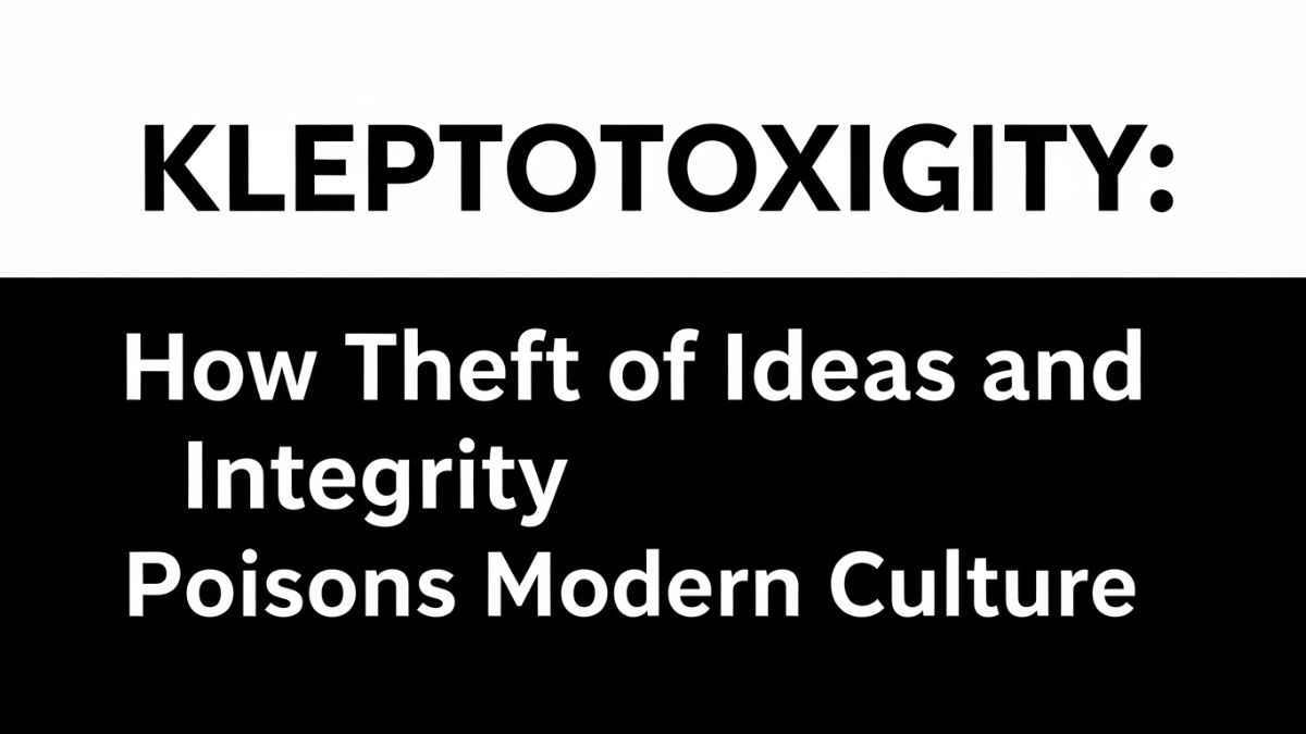 Kleptotoxicity: How Theft of Ideas and Integrity Poisons Modern Culture